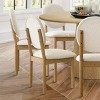 Orchid+Maye Dining Table Set, 60'' Oak Solid Wood Round Table with 8 Dining Chairs King Louis Back and Natural Wood Legs for 8 - Maison Boucle - 2 of 4