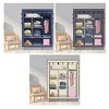 Portable Cloth Wardrobe - Non-Woven Fabric, High-Leg Design, Stainless Steel Frame, Lightweight, Easy to Assemble - 2 of 4