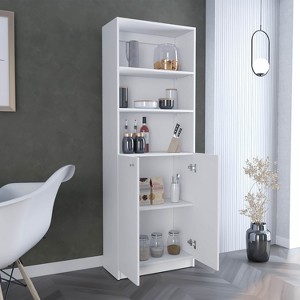 NicBex Modern Bookcase with Open Storage and 2 Doors for Office and Living Rooms Easy Assambly - 1 of 4