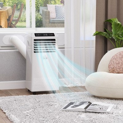 HOMCOM 8000 BTU White Portable Air Conditioner with Remote
