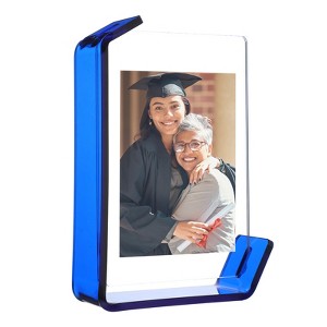 Unique Bargains Acrylic Wall Tabletop Display Floating Single Image Frame Stand - 1 of 4