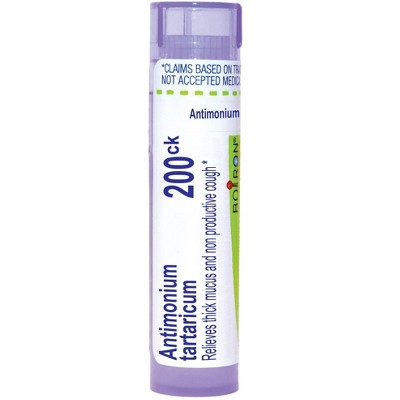 Antimonium Tartaricum 200CK by Boiron Homeopathic Single Medicine For Cough, Cold & Flu  -  80 Pellet