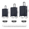3 Piece Expandable Luggage Set, Hardshell Luggage Sets with Spinner Wheels & TSA Lock, Lightweight Carry on Suitcase - 2 of 4