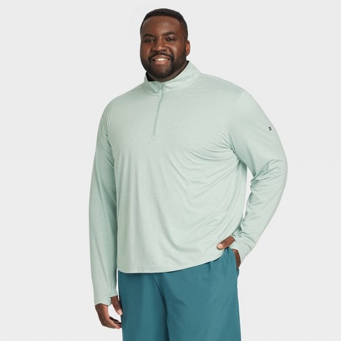 Men's Waffle-knit Henley Athletic Top - All In Motion™ Blue S : Target