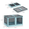 FONTOI Stackable Storage Bins with Lids, Collapsible Multi-functional Storage Cabinet with Wheels, Blue, 16.5"*13.5"*23.5" - 3 of 4