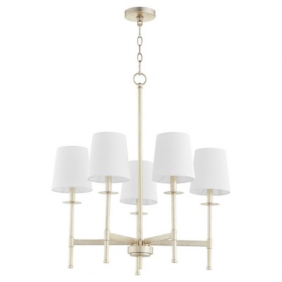Quorum Lighting Belshaw 5 - Light Chandelier in  Aged Silver Leaf