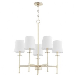 Quorum Lighting Belshaw 5 - Light Chandelier in  Aged Silver Leaf - 1 of 3