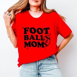 Simply Sage Market Women's Football Mom Stars Short Sleeve Graphic Tee - 1 of 4