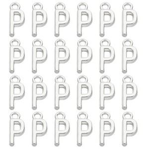 Unique Bargains Metal Bulk Elegant DIY Crafts Jewelry Making Initial Pendant 50 Pcs - 1 of 4