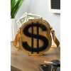 HalloweenCostumes.com  Women  Gold Dollar Sign Purse, Black/Brown - 4 of 4
