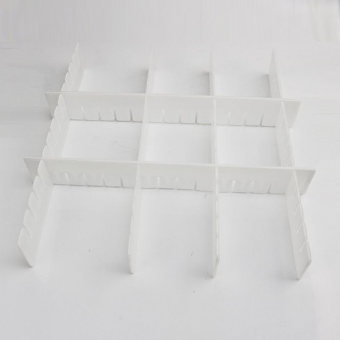 Piccocasa Diy Grid Divider Household Necessities Organizer Plastic Drawer  Storage Board 17 X 2.5 White 15 Pcs : Target