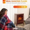 Syemin Indoor Fireplaces Electric Fireplace Stove, 22" Freestanding Fireplace Heater with Overheating Protection, Red, 16.25"*11"*21.5" - 4 of 4
