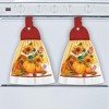 Collections Etc Autumn Harvest Hanging Towels - Set of 2 Orange - 2 of 3
