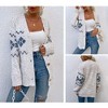 Womens Open Front Cardigan Sweaters Fall Causal Button Down Winter Outerwear Coats with Pocket - 2 of 4