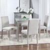 NicBex 34.5" Dining Table Set for 4 Square Walnut Wooden Dining Table Crystal Decoration with 4 Chairs for Dining Room - 2 of 4