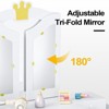 Karl Home Kids Vanity Table and Chair Set, 2 in 1 Girls Vanity Storage Cabinet w/Tri-Folding Mirror - 4 of 4