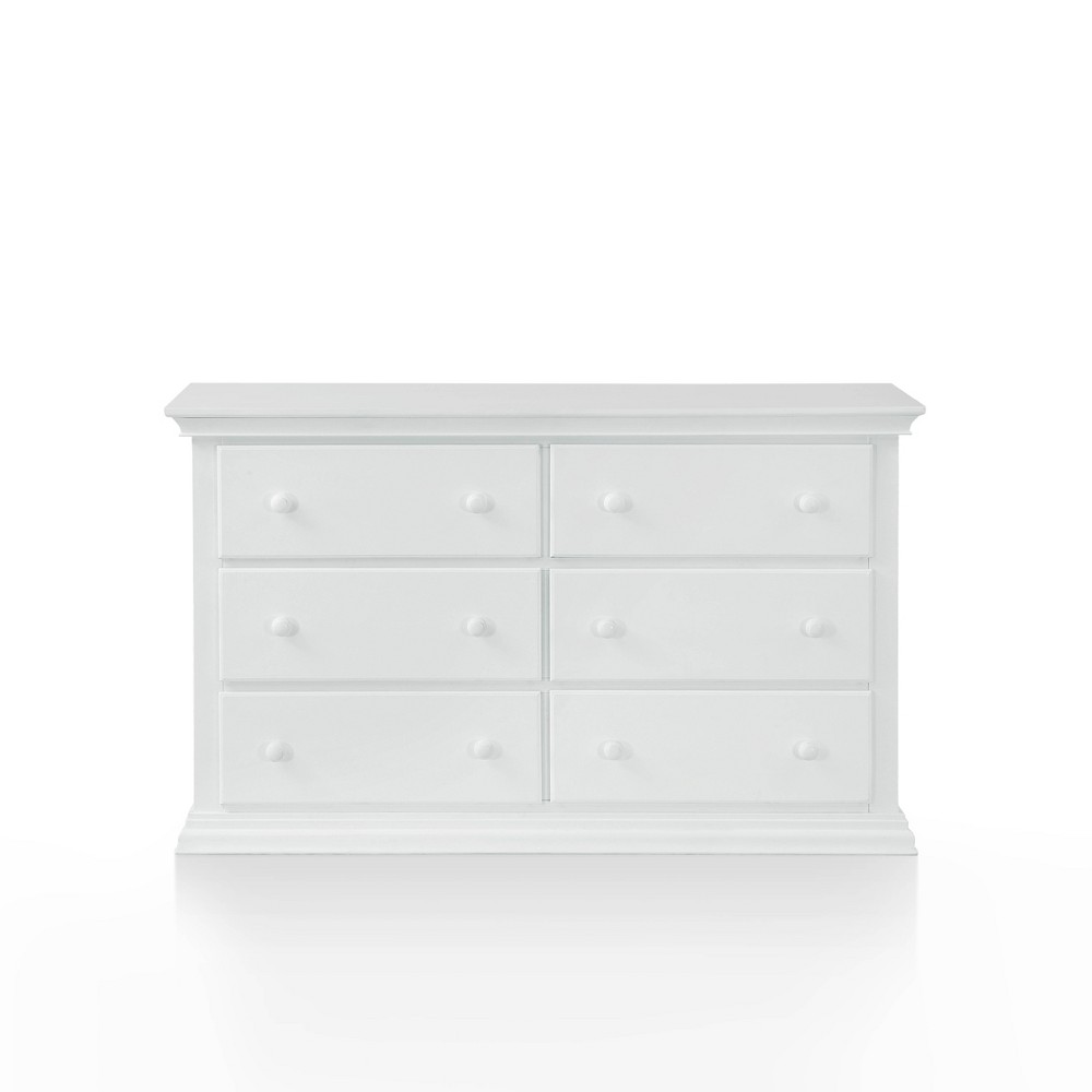 Photos - Dresser / Chests of Drawers Suite Bebe Connelly Universal 6 Drawer Double Dresser - White