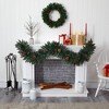 Nearly Natural 6' Pre-lit LED Lightly Flocked Pine Artificial Christmas Garland with Pinecones and Berries Green with Multicolor Lights - 4 of 4