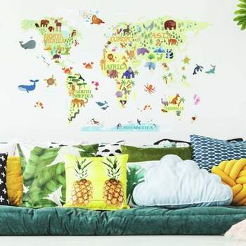 RoomMates Kids' World Map Peel and Stick Giant Wall Decal