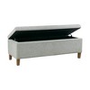 Marcie Accent Bench with Storage Blue - Ink+Ivy: Modern Rectangle Upholstered, Wood Legs, Foam Cushion - 4 of 4