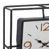 Olivia & May 12"X12" Metal Decorative Wall Clock Black - 3 of 4