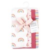 Hudson Baby Girls Cotton Poly Flannel Burp Cloths 8-Pack, Creative Rainbow, One Size - 2 of 4