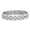 Black Bow Jewelry Men's 9mm Stainless Steel Polished Double Link Bracelet - 8.5 Inch - 3 of 4