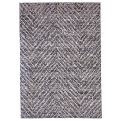 Waldor Modern Herringbone Gray Area Rug