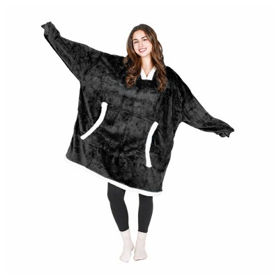 Tirrinia Womens' Oversized Fleece Wearable Blanket Hoodie, Warm Soft Blanket Sweatshirt Giant Pocket both Indoors Outdoors, Gift for Winter