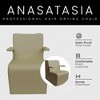 PureSana Chromium Anastasia Professional Hair Drying Chair for Salons with Vinyl Upholstered High Density Foam Padding and Chrome Armrests, Tan - 4 of 4