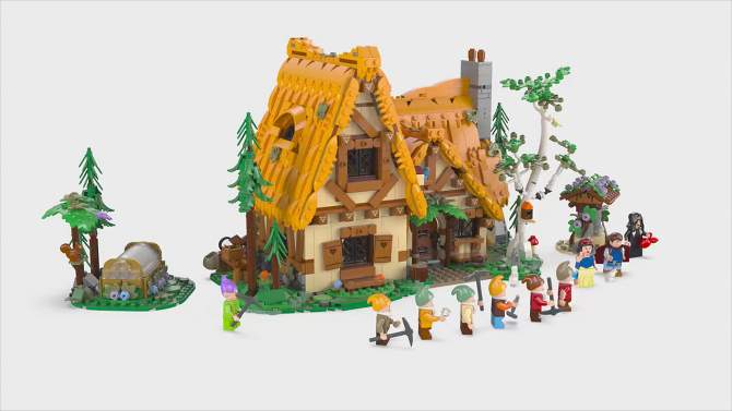 LEGO Disney Snow White and the Seven Dwarfs&#39; Cottage Build and Display Set 43242, 2 of 9, play video