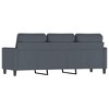 vidaXL 3-Seater Sofa in Luxurious Dark Gray Velvet - Comfortable, Stylish and Durable - Ideal for Living Room, Lounge, Office Setting - 4 of 4