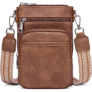CLUCI Small Crossbody Bags for Women PU Leather Cell Phone Purse Wallet with Adjustable Guitar Strap - 1 of 3