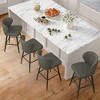 Arceso 26 Inch Swivel Bar Stools Set of 2, Counter Height Bar Stools with Back, Upholstered Counter Stools, Faux Leather with Stitching, Metal Legs - 3 of 4