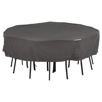 Classic Ravenna Square Patio Table and Chairs Cover-Dark Taupe/Large
