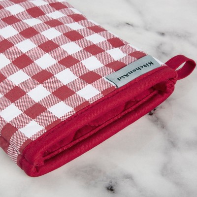 Passion Red Gingham Cotton Oven Mitt 2-Pack Set
