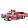 1987 Dodge Ram D-250 Pickup Truck "500 Mile Race Dodge Official Truck" Red with Stripes 1/64 Diecast Model Car by Greenlight - 2 of 3