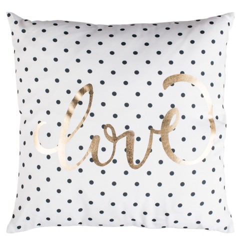 Black and outlet white spotted pillow