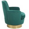 Lyngins 360° Swivel Accent Chair, Swivel Barrel Chair, Armchair for Living Room, Round Barrel Chairs with Gold Stainless Steel Base, Reading Chair - 3 of 4