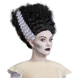 NBCUniversal Studios Monsters Bride of Frankenstein Monsters Adult Costume Wig Black - 1 of 3