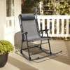Tangkula Foldable Rocking Chair Zero Gravity Lounge Rocker with Headrest Outdoor Portable Rocker Blue/Gray/Navy/Red/Beige - 2 of 4