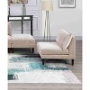 CAVINAS Suede Upholstered Accent Chair with Backrest,Modern Upholstered Armless Chair with Pillow for Living Room - 2 of 4