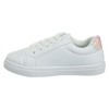 Kensie Girls White Casual Sneakers with Lace Up Closure and Glittery Accents  (Little Kid/Big Kid) - 2 of 4