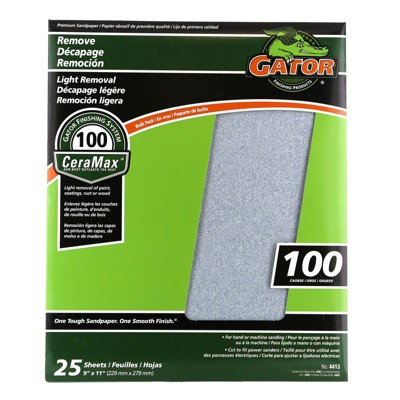 Gator CeraMax 11 in. L X 9 in. W 100 Grit Ceramic Sandpaper 1 pk (Case of 25)
