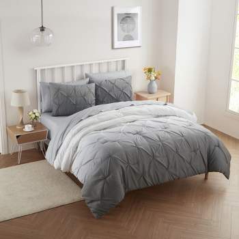Sweet Home Collection Comforter Set Ultra Soft Faux Suede Fashion Bedding  Sets With Shams, Throw Pillows, And Bed Skirt, King, Denim : Target