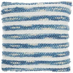 20"x20" Oversize Life Styles Ombre Woven Striped Square Throw Pillow Navy - Mina Victory