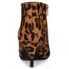 Allegra K Women's V-Shape Cutout Pointy Toe Stiletto Heels Ankle Booties - 4 of 4