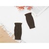 INSPIRE CHIC Women's Knit Lacework Wrist Thumb Hole Half Finger Sleeves Gloves for Christmas Windproof 1 Pair - 4 of 4