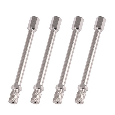 Unique Bargains Tyre Wheel Valve Extension Extender Cap Metal Stem for Auto Car Truck 100mm 4pcs