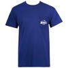 Adult Busch Front And Back Print Blue Pocket Tee Shirt - 3 of 4